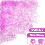 Purple Glass Seed Beads 5000 Pcs, 3mm Small Craft Pony Beads Bulk for Bracelets, DIY Necklace Ring Waist Chain - color: Purple