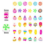200PCS Colorful Candy Polymer Clay Beads 10mm Mixed Candy Ice Cream Spacer Beads Handmade Polymer Clay Beads Kit Bulk for Jewelry Making DIY Bracelet Necklace - color: Clay Candy