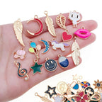 WOCRAFT 150pcs Enamel Bracelet Charms for Jewelry Making DIY Necklace Bracelet Keychain Crafting Charms Kit Craft Supplies (HK449)