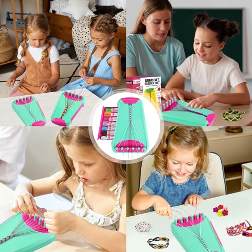 Rdfmy Friendship Bracelet Making Kit for Girls, Arts and Crafts Bracelets String Maker Kit for Kids Ages 8-12 Christmas Birthday Gifts Green - color: Green