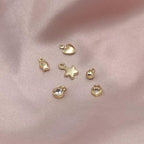 INSPIRELLE 60pcs Crystal Mini Charm Gold Plated Long-Lasting Cute Pendants for Jewerly Bracelet Necklace Making