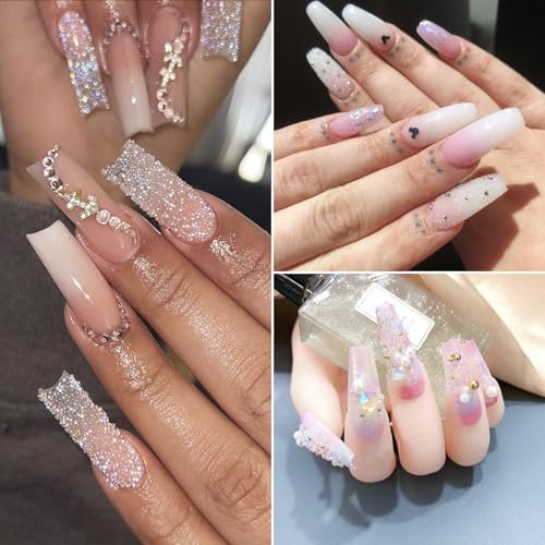 Pandahall 50g Translucence DIY 3D Caviar Nail Art Decoration Mini Micro Glass Beads for Nail Care No Hole Crystal 0.6-0.8mm X-MRMJ-R038-B02