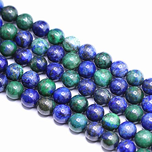 Natural Gemstone Loose Beads Smooth Round Approxi 15 inch DIY Bracelet Necklace for Jewelry Making (6mm, Chrysocolla) - color: Chrysocolla, size: 6mm