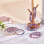 Ornaland Heishi Surfer Bracelets Set Polymer Clay Heishi Beads Stretch Bracelets Multi-Layer Stackable Friendship Bracelets Bohemia Summer Beach Jewelry for Women - color: Colorful-2