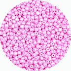 8/0 Glass Seed Beads Bulk, Light Pink 3mm Tiny Round Craft Seed Bead, Small Mini Pony Beads for Jewelry Making Bracelet Necklace Wrist Beading Weaving Supplies, 2500pcs - color: Light Pink