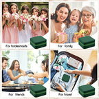 Taiyin Travel Jewelry Case, Bridesmaid Gifts Mini Jewelry Organizer, PU Leather Portable Earring Box for Women Girls - color: Green