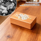 Travel Jewelry Case Small Wood Jewelry Organizer Jewelry Box for Women (Pine Wood Print B) - color: Pine Wood Print B