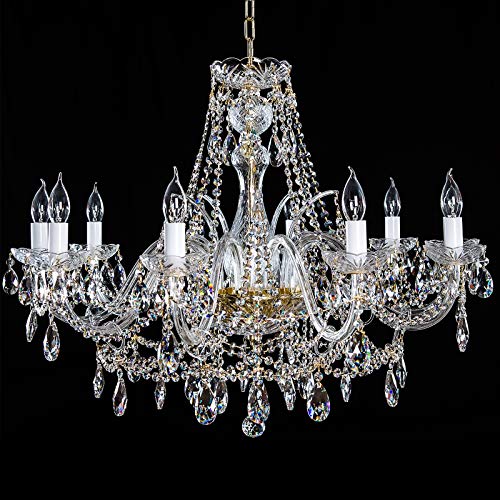 AHIER 10Pcs Clear Crystal Teardrop Chandelier Prism Pendants Shiny Glass Crystals Beads for Light Lamp, Jewelry Making. (Teardrop)