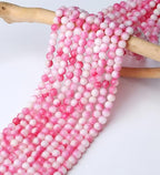 Natural Stone Beads 100pcs 8mm Pink Tourmaline Jade Round Stone Beading Loose DIY Smooth Beads for Bracelet Necklace Earrings Making - color: Pink Tourmaline Jade, size: 100pcs