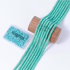 Natural Blue Turquoise Disk Stone Spacer Beads 6x2mm 38cm/str Flat Rondelle Loose Semi Gemstone Caps for Making Bracelets Necklace - color: Blue Turquoise