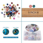 Craftdady 8mm Natural Stone Beads 250pcs Mixed Round Gemstone Quartz Agate Jasper Loose Spacer Beads for DIY Bracelet Necklace Jewelry Craft - color: Mixed Color Mixed Style