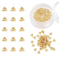 BEADIA 14K Gold Plated Triangle Spacer Beads 3x3mm 50pcs for Jewelry Making Findings Non Tarnish - color: 14K Gold, size: 3x3mm Triangle