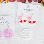 Xaekicr Heart Skull Polymer Clay Cutters for Earrings – 1pc Cute Skull Clay Earring Cutters, Polymer Clay Molds, Halloween Clay Tools - color: N color