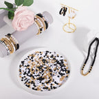 White Black Clay Beads Bracelet Making kit, Funtopia Heishi Beads Polymer Clay Beads for Jewelry Making, Friendship Bracelet Kit with Gold Beads Alphabet Letter Beads for Girls Adults (6mm) - color: 3.Black and white