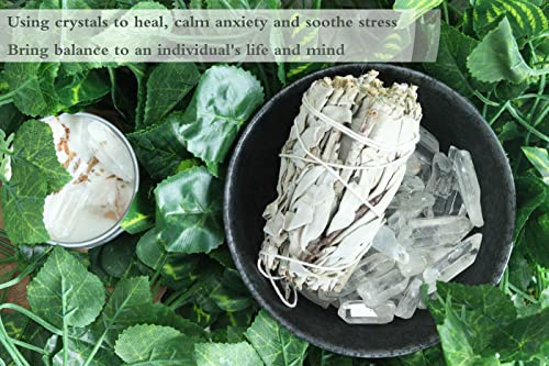 0.45lb Clear Quartz Crystal Points Natural Healing Crystals Tumbled Polished Bulk Stones for Meditation Yoga Chakra Reiki Balancing Crystal Therapy Gemstones Crystals 1.18”-1.96" - color: 1.18”-1.96", size: 0.45 Pound