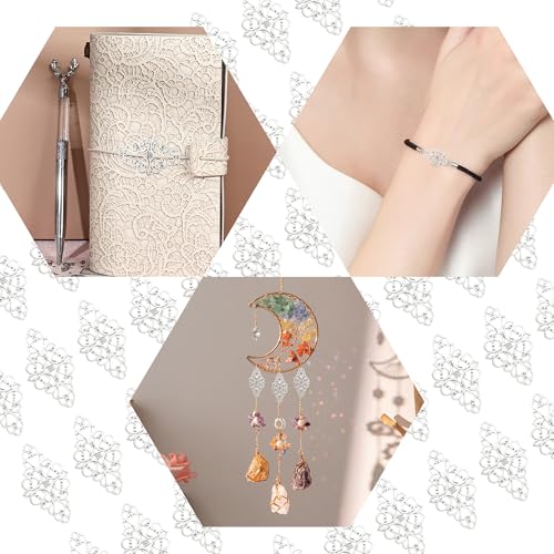 Hollow Filigree Charms - color: Antique Silver