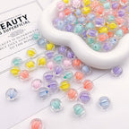 15Pcs Acrylic Beads 16mm Round Pumpkin Shaped Bead in Bead Fit for DIY Jewelry Bracelet Necklace Keychain Beadable Pens Mobile Phone Chain Making Cute (Round Pumpkin) - color: Round Pumpkin Bead in Bead