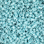 Miyuki Delica Seed Beads – Size 11/0 (1.6 mm), DB0217, Opaque Light Aqua Luster, 7.2 g, Approx. 1440 Beads, Made in Japan - color: DB0217 - Opaque Light Aqua Luster