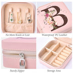 Christmas Gifts for Teen Girls, Travel Jewelry Case Box Organizer Personalized Gifts for Mom Wife Women, Necklace Earrings Box Gift for Teen Girls - style: B