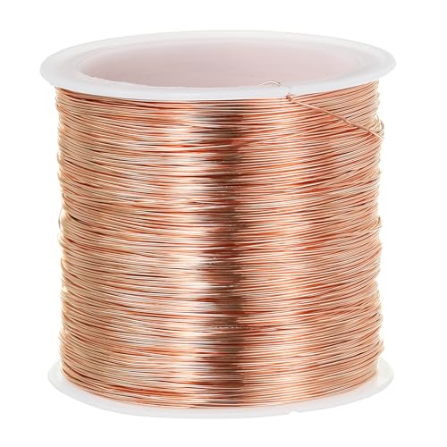 PATIKIL 28 Gauge Jewelry Wire, 328 Feet/100M Pure Copper Jewelry Beading Wire Soft Metal Plant Stem Ties for Jewelry Craft, Copper Tone (0.012") - color: Copper Tone, size: 28 Gauge