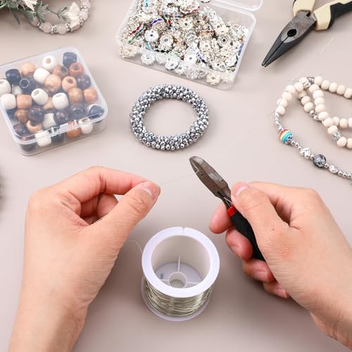 328 Feet Jewelry Making Wire, 28 Gauge Wire for Jewelry Making, 0.3mm X 100m Tarnish Resistant Copper Wires for Wrapping and Crafting (Sliver) - color: Silver