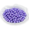 200Pcs Glass Pearl Beads Faux Pearls Round Czech Tiny Satin Luster Spacer Loose Beads Bulk with Holes Handcrafted for DIY Bracelets Jewelry Making Crafts Supplies (6MM, Lavender Purple) - color: Lavender Purple, size: 6MM
