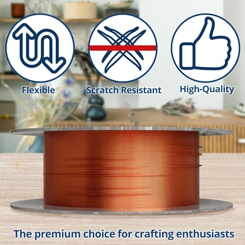 Soft Flex 26 Gauge Craft Wire - 27 Meters - Jewelry Wire with Tarnish Resistant Silver Plating - style: Non-Tarnish Copper