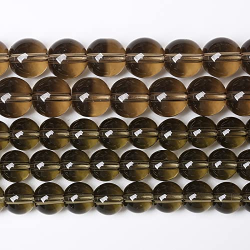 92PCS 4mm Smoky Crystal Quartz Glass Beads Natural Stone Round Loose Beads for Jewelry Making DIY Bracelet Necklace 15 Inch,Energy Stone Healing Power (4mm, Smoky Quartz Glass) - color: Smoky Quartz Glass, size: 4mm