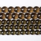 92PCS 4mm Smoky Crystal Quartz Glass Beads Natural Stone Round Loose Beads for Jewelry Making DIY Bracelet Necklace 15 Inch,Energy Stone Healing Power (4mm, Smoky Quartz Glass) - color: Smoky Quartz Glass, size: 4mm