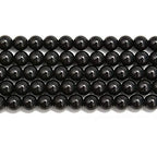 2.0mm Large Hole Black Onyx Smooth Round 6mm Crystal Energy Stone Healing Power Natural Gemstone Loose Beads for Jewelry Making