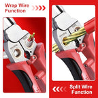 Pro 8-in-1 Wire Stripping Pliers with Voltage Tester for Live/Neutral Wires 12–250V, Needle Nose Pliers, Wire Cutter, Crimper and Wire Twister, Heavy Duty Electrical Tool for Electricians(Red)