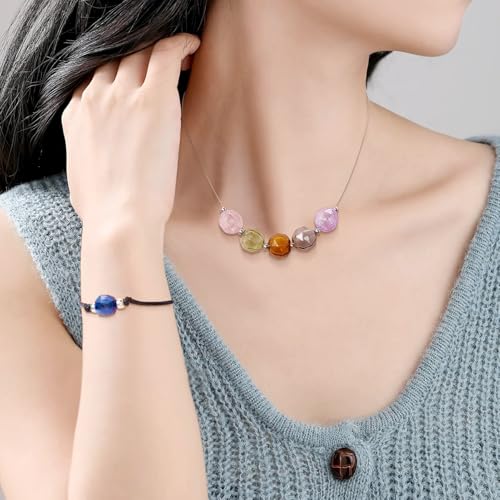FASHEWELRY 7Pcs Transparent Round Hollow Glass Beads 13mm Crystal Glass Globe Fishing Beads 7 Colors Empty Wish Ball Bead for Wind Chimes Craft Necklace Jewelry Making - color: 7 Colors Round