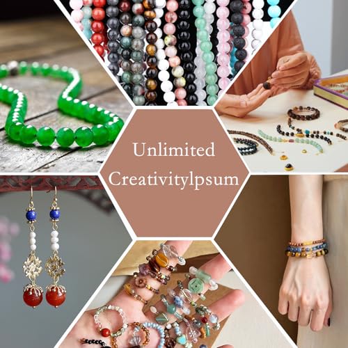 Natural Stone Beads Round Genuine Real Stone Beading Strand Loose Gemstones DIY Smooth Bead for Bracelet Necklace Earrings Jewelry Making (Red Plum Blossom Stone, 4mm 90 Pieces) - color: Red Plum Blossom Stone, size: 4mm 90pcs