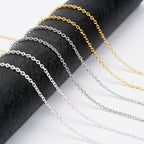 60 Feet Metal Iron Jewelry Chains 2 mm Bulk Gold and Silver Necklace Link Chains for Jewelry Making (Gold) - color: Gold