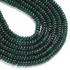 150PCS 2x4mm Natural Blackish Green Jade Stone Rondelle Beads Abacus Disk Stone Beads Round Loose Spacer Gemstone for DIY Bracelet Necklace Jewelry Making - color: Dark green Jade Stone, size: 2x4mm Abacus Disk