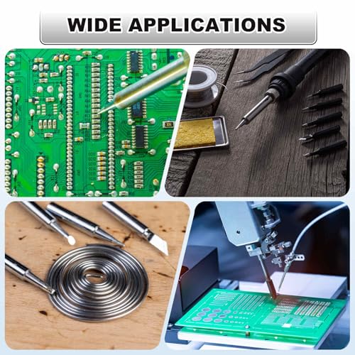 MECCANIXITY Pack of 10 900M Solder Tips Internally Heated Soldering Tips with Cleaning Sponge Pad Replacement Welding Accessories Kit for Electrical Solder Station Tip (900M-T-3.2D) - style: 900M-T-3.2D