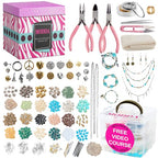 MODDA Deluxe Jewelry Making Kit with Video Course, Includes Instructions, Beads, Necklace, Bracelet, Earrings Making, Crafts for Adults, Beginners, Christmas Gift for Teens, Girls 13-15, Moms, Women - color: Deluxe Jewelry Making Kit