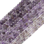 Natural Amethyst Beads, 3mm 120pcs Small Round Faceted Loose Gemstones for DIY Jewelry Making, Handmade Bracelet and Necklace Crafting, with Size Card - color: Amethyst, size: 3mm