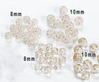 LadayPoa 150pcs 10mm Acrylic Frosted Gold Star Round Beads for Jewelry Making Plastic Bubble Beads Ball Charms for Bracelet Making Necklace DIY Bubblegum Bead Christmas Ornament Gifts - color: frosted 10mm150cs