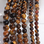 Natural Stone Beads 8mm Yellow Tiger Eye Polished Round Smooth Agates Gemstone Beads for Jewelry Making 15 Inch(Yellow Tiger Eye,8mm) - color: Yellow Tiger Eye, size: 8mm