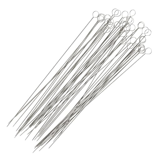 The Beadsmith Twisted Beading Needles - 2.5" (6.35 cm) Collapsible Eye Beading Needle, Heavy (0.36 mm Diameter), Stainless Steel Flexible Wire for Stringing, Jewelry Making, Pack of 50 - style: Heavy