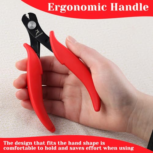 Jewelry Wire Cutters with 3 Cutting Edges Jewelry Parrot Beak Wire Cutter Memory Wire Cutting Pliers Memory Wire Shears Bracelet Pliers Jewelry Making Supplies for Crafting Beading DIY - style: 3 Cutting Edges