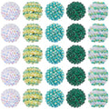 SUNNYCLUE 30Pcs 20mm Green Chunky Resin Rhinestone Beads Round Disco Ball Loose Spacer Beads for Jewelry Making DIY Bracelet Necklace Pen Supplies - color: 30pcs 20mm Green Rhinestone Beads