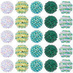 SUNNYCLUE 30Pcs 20mm Green Chunky Resin Rhinestone Beads Round Disco Ball Loose Spacer Beads for Jewelry Making DIY Bracelet Necklace Pen Supplies - color: 30pcs 20mm Green Rhinestone Beads