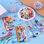 TOHONGADON 618 Pcs Bead Keychain Kit, Colorful Bag Charm Kit with Adjustable Alphabet Beads, Charm Keychain Kits for DIY Key Ring Jewelry Making - color: 618 Pcs Bead
