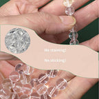 500PCS 8mm Clear White Glass Round Beads Bulk,Imitative Jade Beads Kit, Bracelet Space Loose Beads for Jewelry Making Earring, Necklaces, DIY Crafts & Gifts #352 - size: 8mm Clear White #352