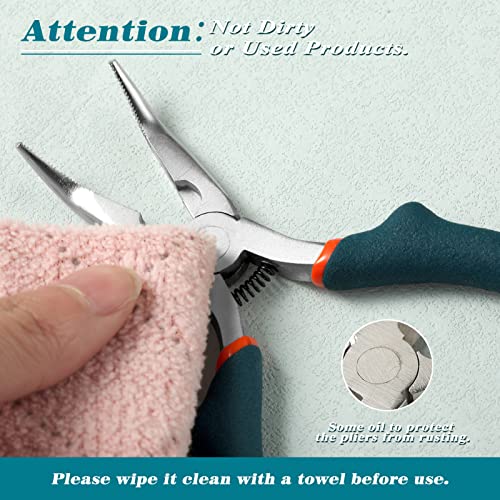 SPEEDWOX Bent Nose Pliers With Cutter - 5 Inch Curved Serrated Jaw Convex Shoulder Precision Jewelry Pliers For Wire Wrapping & Beading - style: Bent Nose Pliers With Cutter