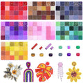 SONGIN 62,300pcs Seed Beads kit with Bugle Beads, 7 Boxes Assorted Glass Bead Set for Jewelry Making, Featuring 2mm Seed & Long Short Tube Bead for DIY Bracelets, Necklaces, and Crafts