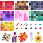 SONGIN 62,300pcs Seed Beads kit with Bugle Beads, 7 Boxes Assorted Glass Bead Set for Jewelry Making, Featuring 2mm Seed & Long Short Tube Bead for DIY Bracelets, Necklaces, and Crafts