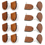 DoreenBeads 30Pcs Natural Wooden Stud Earrings Posts with Loop for Jewelry Making- Wood Earring Posts with Ear Backs for Women Girls DIY Earring Making Jewelry Findings Supplies (Half Oval) - color: Half Oval